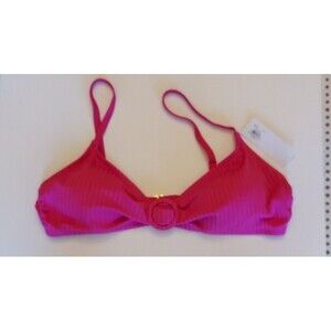 Freshwater Pink Ribbed Bikini Swimsuit Ring Front Women’s XXL 20 NEW
